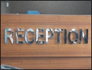 Reception Sign 